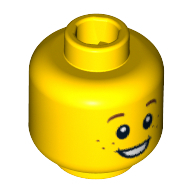 Lego hlava, žlutá (4584727, 4625471, 6044955)